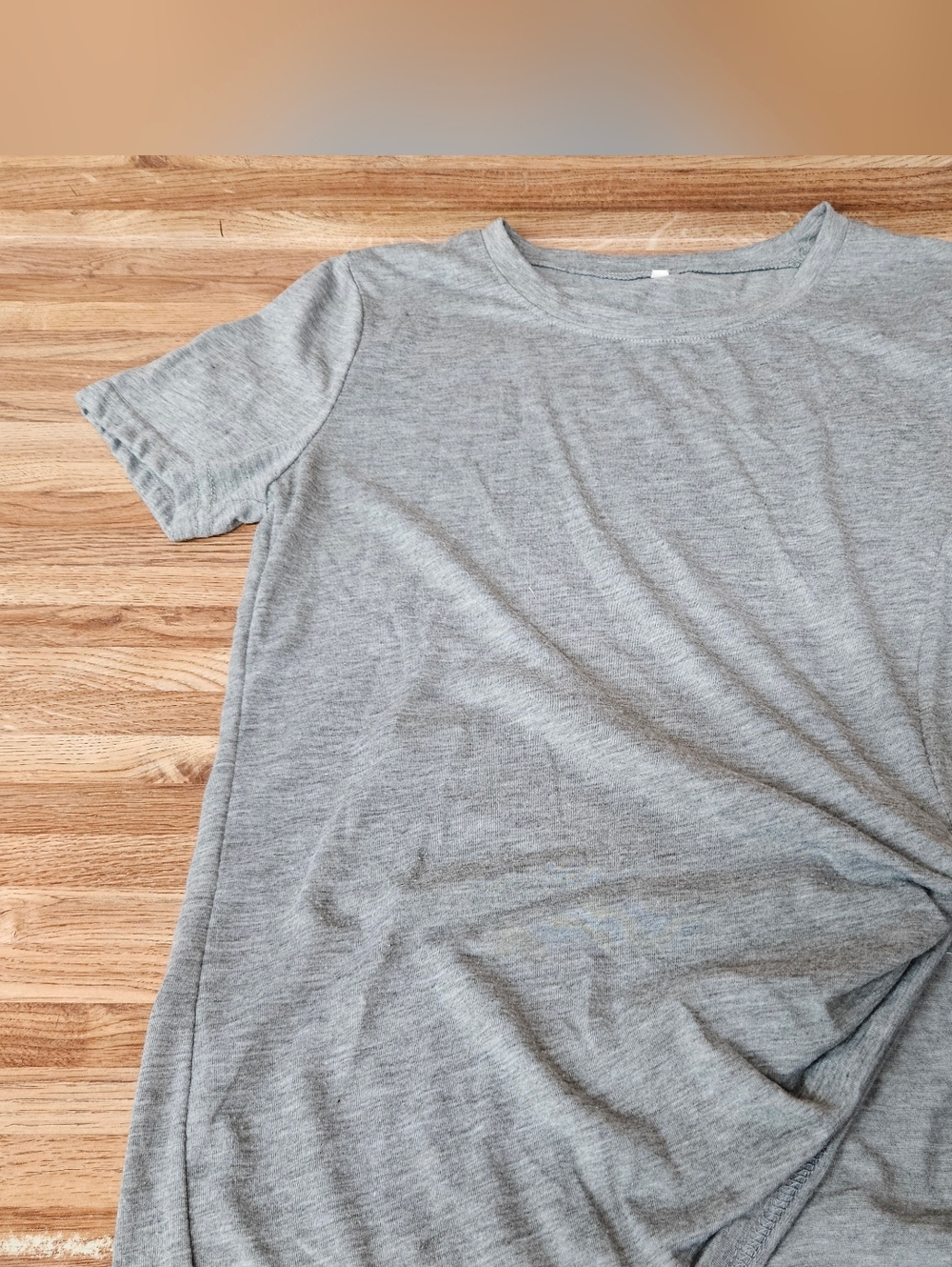 Gray Twist-Front Women's Tee